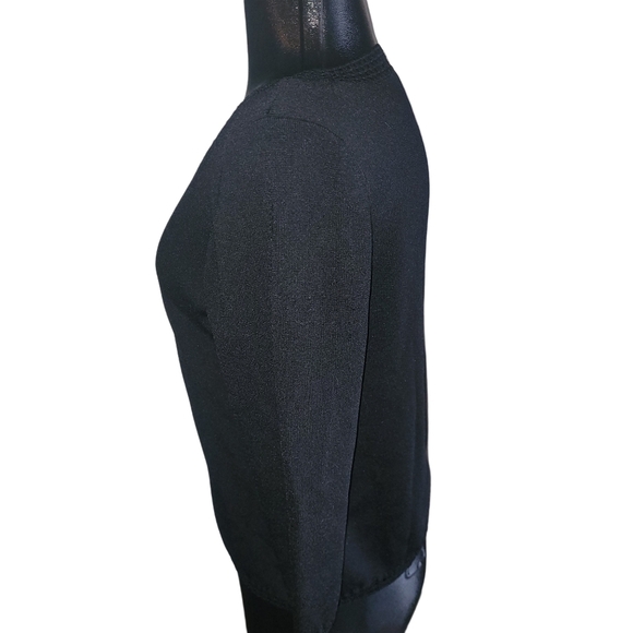 Nygard Collection Black Cropped Sleeve Sweater M - Picture 5 of 7